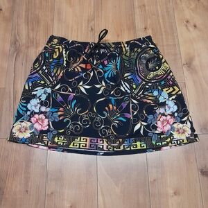 $148 JOHNNY WAS FLORAL PEACE SWIM SKIRT CSW5922-N Women's Size Medium